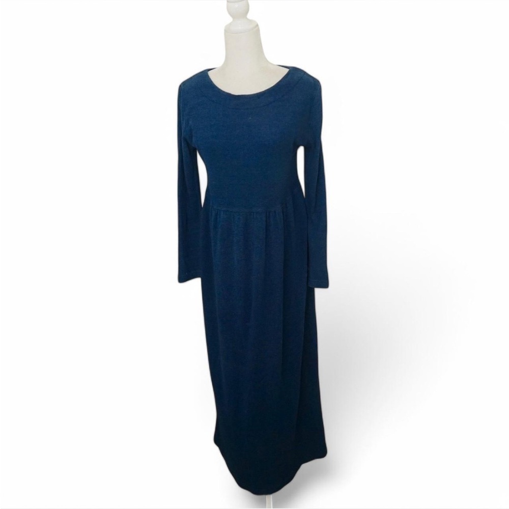 💜 VINTAGE BB Blue Long Sleeve Maxi Dress
